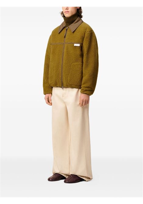 giacca veste zippe uomo verde licheno AMI PARIS | HJK856.PL0040374